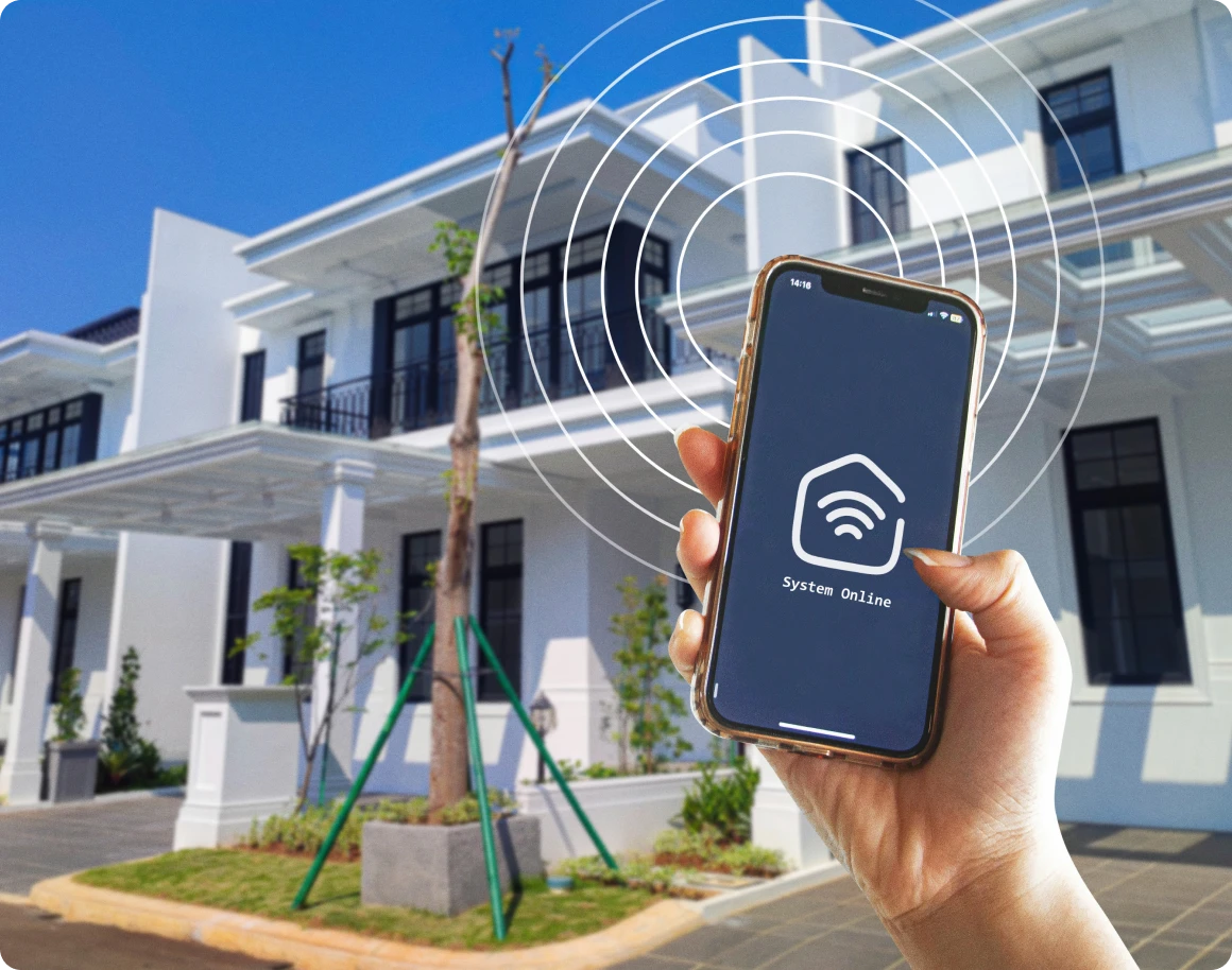 Smartphone controlling smart home system